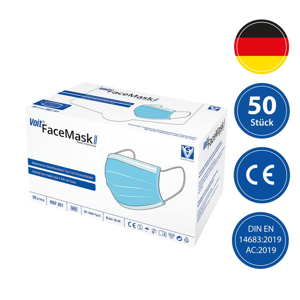 Voit FaceMaskII - Medizinische Gesichtsmaske Typ II - EN 14683 (50 Stück)