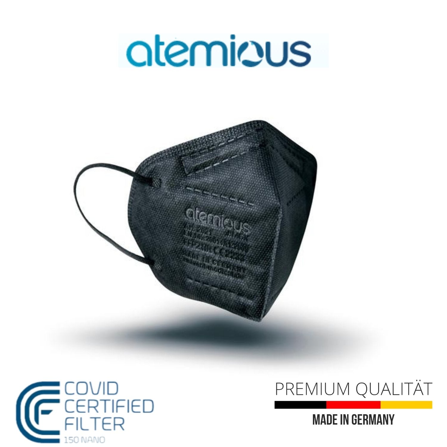 atemious Pro 2 FFP2 Black Univent Medical - metcomgmbh